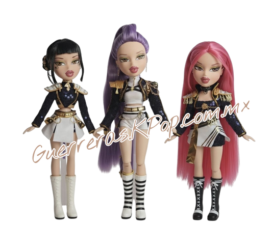 Muñecas KPop Set de 3 completo Golden Huntrix Guerreras Kpop Mejor que Mattel Y Bratz, versión Fanmade