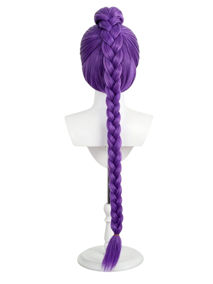 Peluca K-Pop Morada trenza Rumi cosplay fanmade