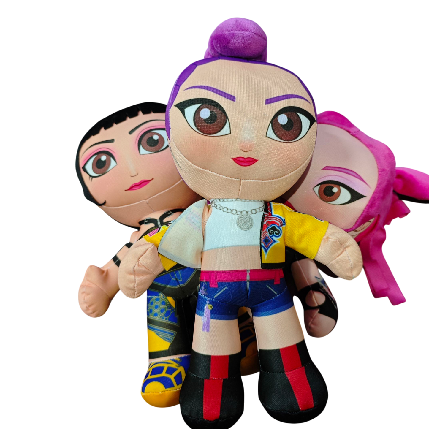 3 Peluche Guerreras K-Pop Rumi, Mira y Zoey 35cm Abrazables de calidad, set juego de 3