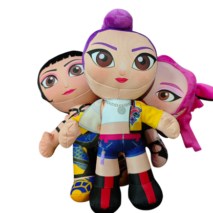 3 Peluche Guerreras K-Pop Rumi, Mira y Zoey 35cm Abrazables de calidad, set juego de 3