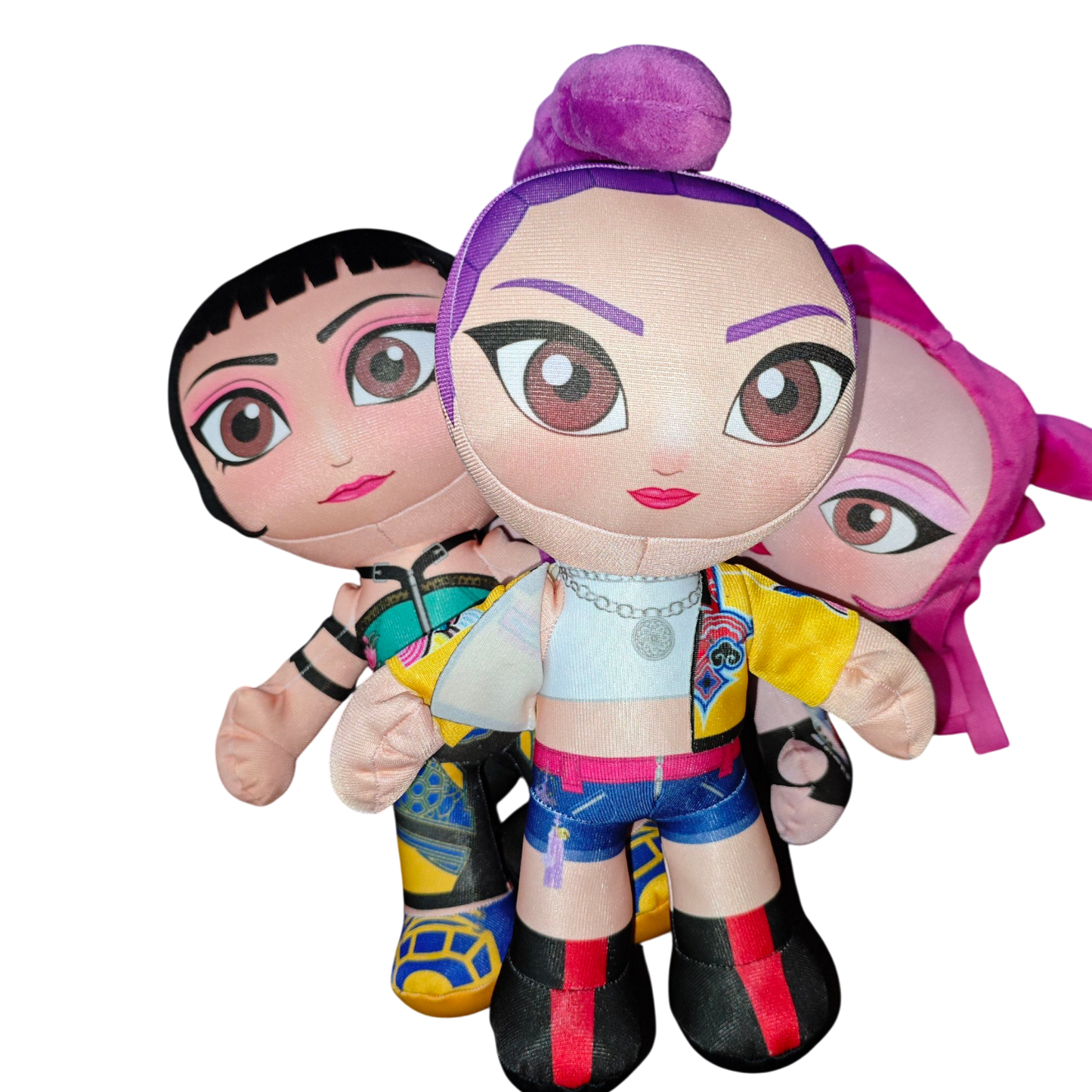3 Peluche Guerreras K-Pop Rumi, Mira y Zoey 35cm Abrazables de calidad, set juego de 3