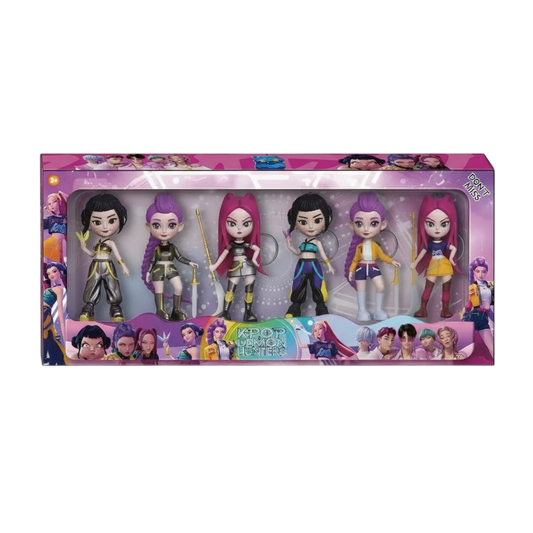 K-Pop Huntrix Set 6 figuras muñecas keychain guerreras kpop