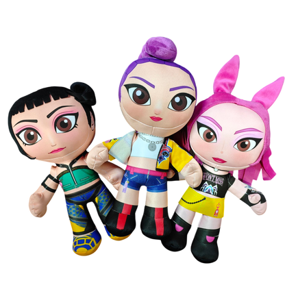 3 Peluche Guerreras K-Pop Rumi, Mira y Zoey 35cm Abrazables de calidad, set juego de 3